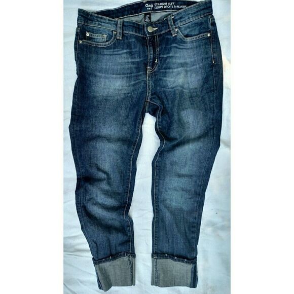 Gap straight cuffed jeans. Size 4 - Picture 2 of 3